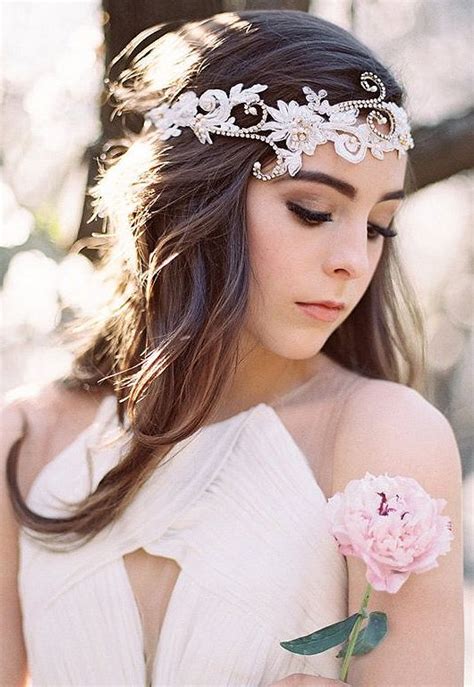 Romantic Crystal Bridal Headpiece Lace Headpiece Bridal Hair