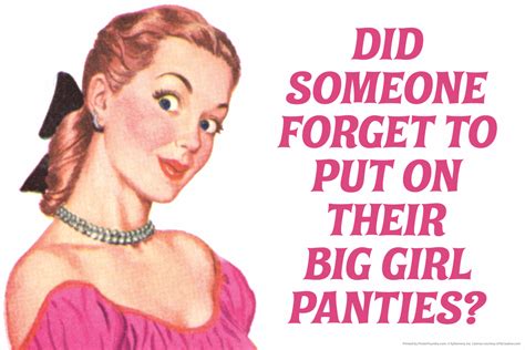 Did Someone Forget To Put On Their Big Girl Panties Humor Poster 18x12