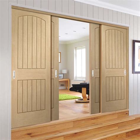 Pass Easi Four Sliding Doors And Frame Kit Sussex Oak Door Lining