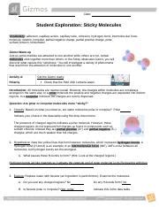 Turn on show valence electrons. Sticky Molecules worksheet.docx - Name Date Student ...