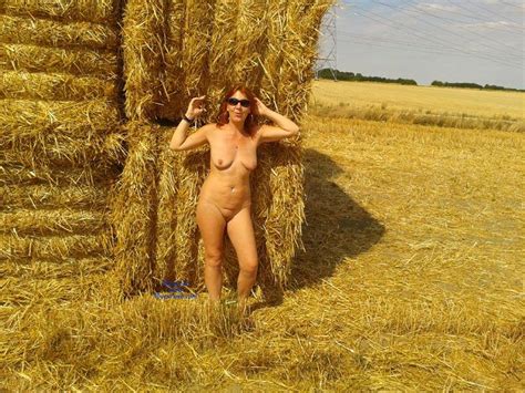 Naked Farm Girl Wearing Sunglasses August Voyeur