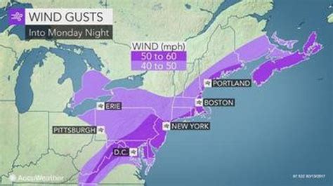 High Wind Warnings Advisories Issued For N J With Gusts Up To Mph