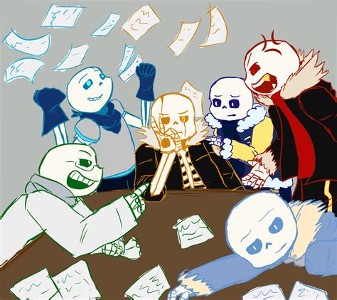 All The Sanses Playing A Game Undertale Know Your Meme