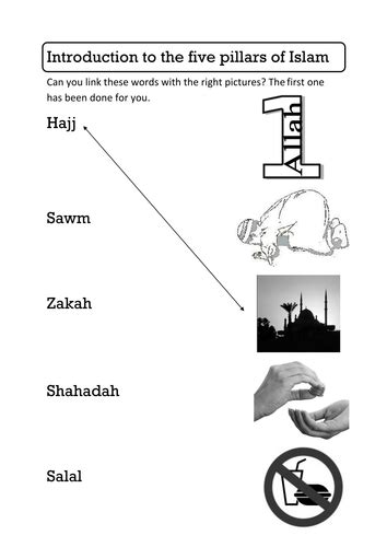 Image Result For Pillar Of Islam Worksheet Pillars Of Islam Islam