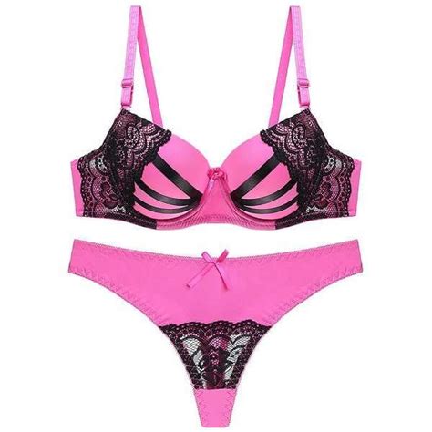 Boldiva Plus Size Sexy Padded Bra Thong Lingerie Sets Cb Rose Pink Boldiva