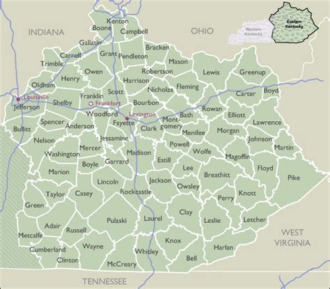 County Zip Code Maps Of Kentucky
