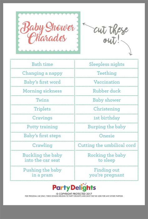 Pin By Jodie Payne On Baby Party Baby Shower Charades
