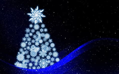 White Sparkles Artistic Blue Christmas Tree Snowflake 4k 5k Hd