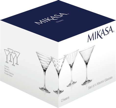 Mikasa Cheers Set Of 4 Martini Glasses Lifetime Brands Europe