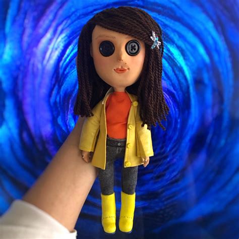 Customized Coraline Doll Mini Me Custom Button Eyes Free