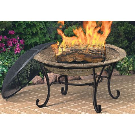 Besides the significant amount of outdoor fireplace alternatives, the expanding popularity of diy fire pit projects adds a growing number of ideas for materials, styles and designs. CobraCo® Round Cast Iron Brick Finish Fire Pit - 113214 ...