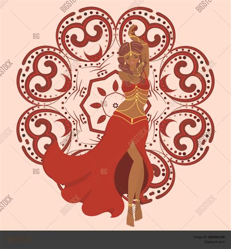 Belly Dancer Girl Red Vector And Photo Free Trial Bigstock