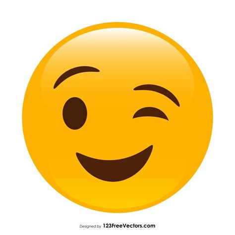 Smiley Face Winking Emoji Smiley Emoji Smiley