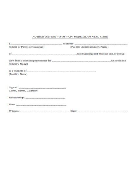 Free 10 Sample Medical Authorization Forms In Pdf Ms Word Excel