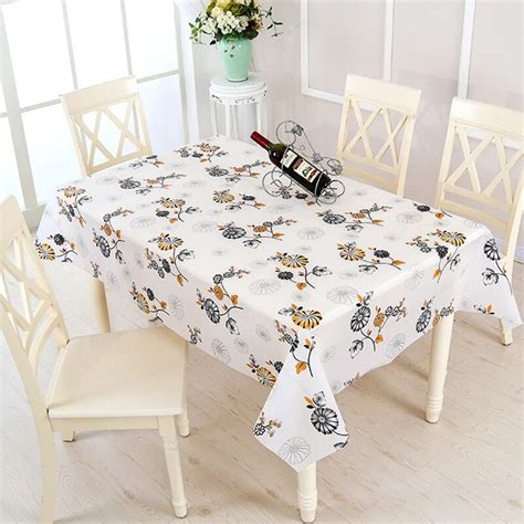 Pvc Tablecloth On The Table Oilcloth Waterproof Tablecloth For Kitchen