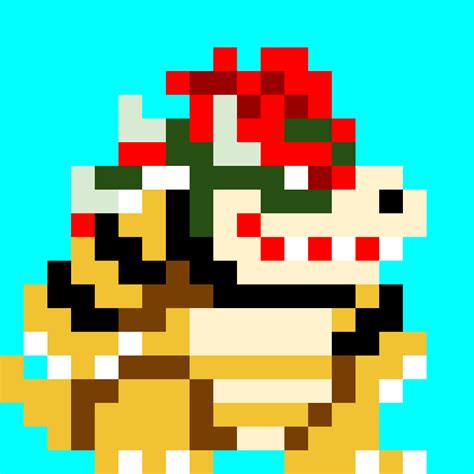 Bowser Bowser Pixel Art Mario Characters Reverasite