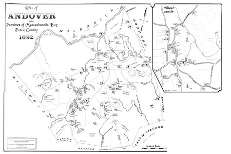 Map Of Andover In 1692