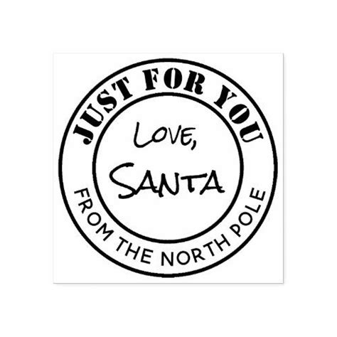 Santa Signature Rubber Stamp North Pole Mail T Christmas Letter From