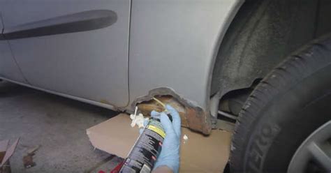 Here is how to fix the rust spots on your car… time required Temporary Fix Big Rust Holes On Your Car Without Welding ...