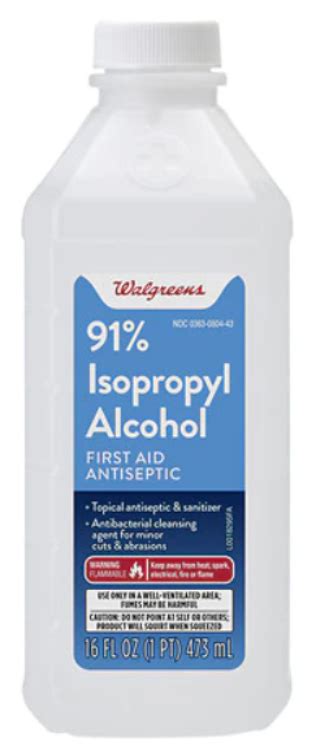 Walgreens Isopropyl Alcohol 91 First Aid Antiseptic 473ml 1source