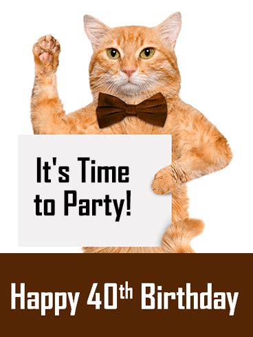 Looking for some 40th birthday jokes? Funny Happy 40th Birthday Party Card | Birthday & Greeting ...
