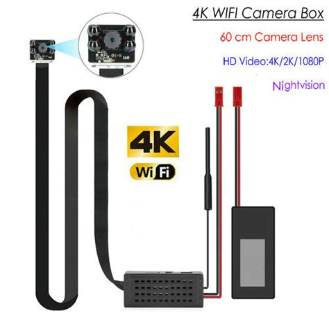 4k Wifi Pinhole Spy Hidden Camera With Night Vision 60cm Length Sd Card Max 128g Spy265 Omg