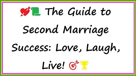 💘📜 the guide to second marriage success love laugh live 🎯🏆