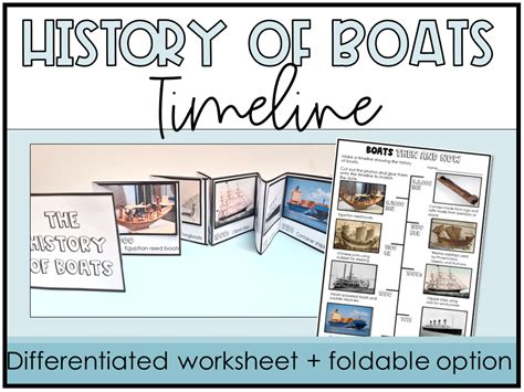 History Of Boats Timeline Ships Then And Now Worksheet Interactive