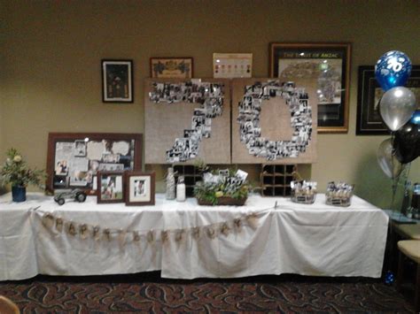 Pin By Angie G Unkart On Dads 70th Party 70th Birthday Decorations