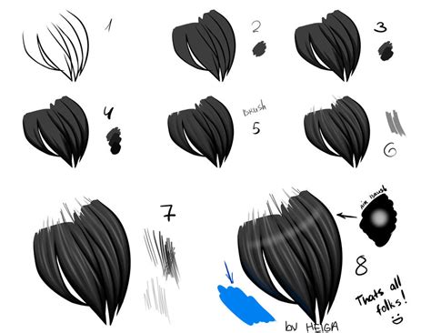 How To Draw Anime Hair Digitally How To Draw Hair By Wysoka How To