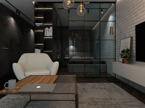 Interior Design Of A Small Apartment 40 Square Meters On Behance