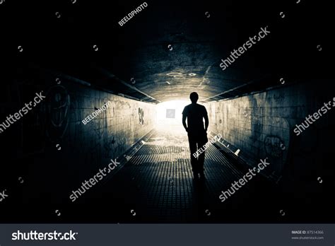 Man Walking To The Light Stock Photo 87514366 Shutterstock