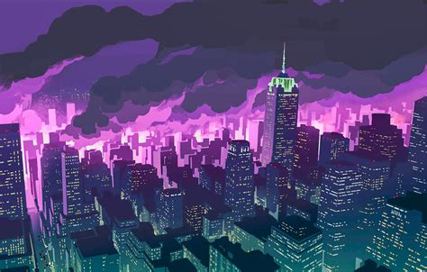 16 High Quality Anime City Wallpaper Baka Wallpaper