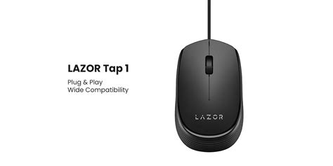 Lazor Tap 1 M03c Wired Usb Optical Mouse Plug And Play 145m Cable