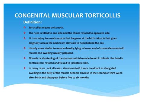 Ppt Congenital Muscular Torticollis Powerpoint Presentation Free Download Id1546338