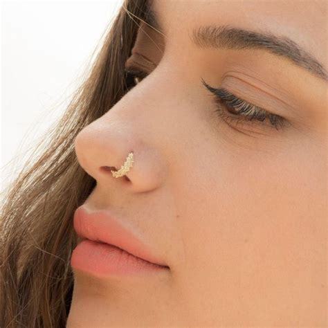 Unique Nose Ring Indian Nose Ring Tribal Nose Ring Gold Etsy In 2020 Unique Nose Rings Ear