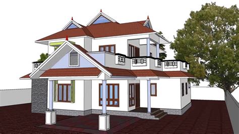 Kerala Home Design 3traditional Elevation Modern Sloped Roof Youtube