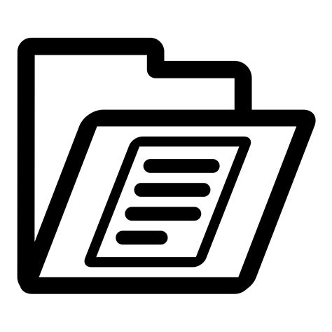 Clipart Mono Folder Documents