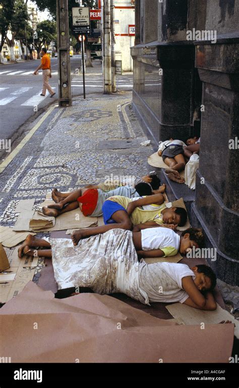 Recife Brazil Homeless Children Sleep On The Street Stock Photo Alamy