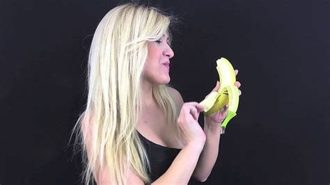 Hd Sexy Hot Blonde Girl Is Eating A Banana Youtube