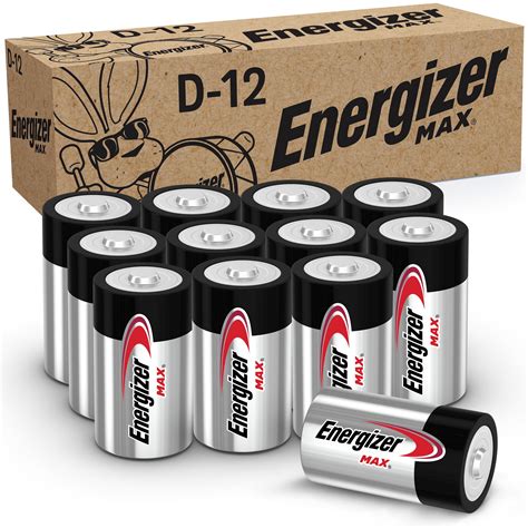 Energizer Max D Batteries 12 Pack D Cell Alkaline Batteries