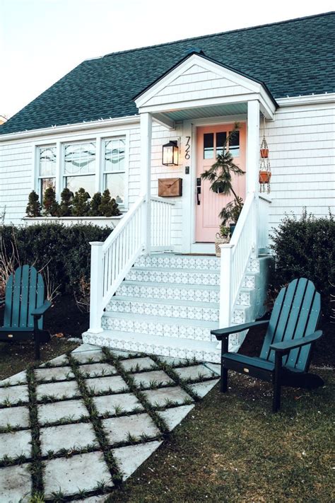 Brick front porch steps door design wood. 20 DIY Front Step Ideas to Up Your Home's Curb Appeal ...