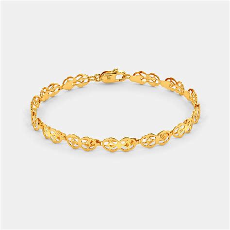 Note that the logo print. The Krisha Gold Bracelet | BlueStone.com