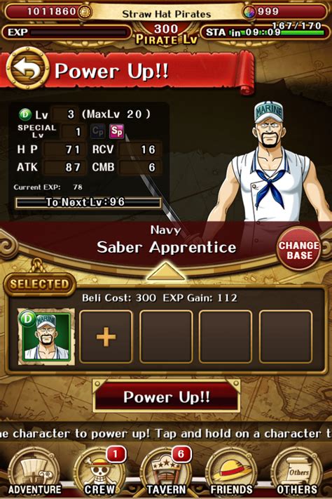Check your characters' tandem attacks. Specials and Captain Abilities | ONE PIECE TREASURE CRUISE ...