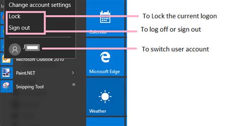 Log Off Or Switch User Account In Windows 10