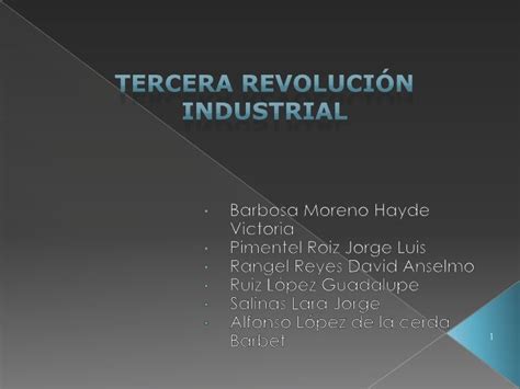 Caracteristicas De La Tercera Revolucion Industrial Gufa
