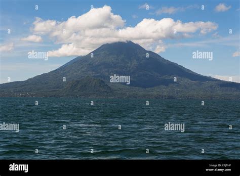 Volcan Atitlan Panajacel Guatemala Stock Photo Alamy