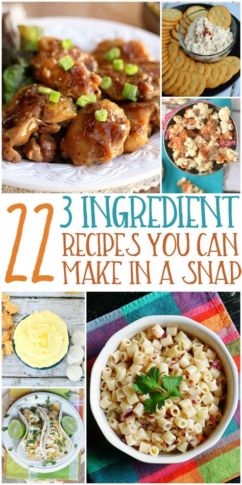 22 Yummy 3 Ingredient Recipes That Make Cooking Easy