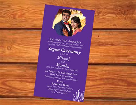 Ring Ceremony Engagement Invitation Card On Behance