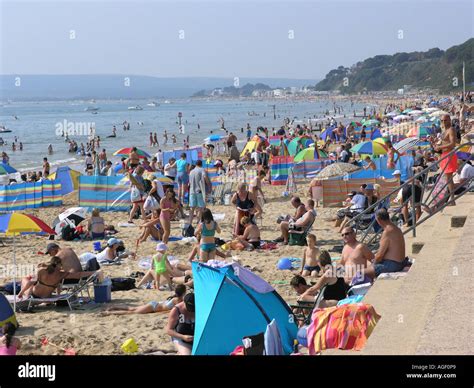 Busy Bournemouth Beach In Summer Hi Res Stock Photography And Images